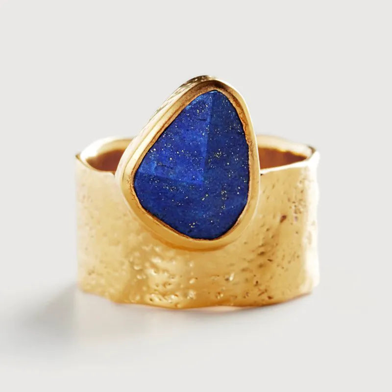 Gold Vermeil Deia Odyssey Ring - Lapis