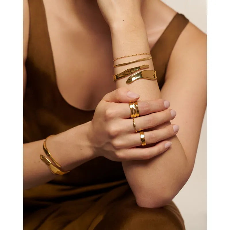 Gold Vermeil Wave Wrap Cuff