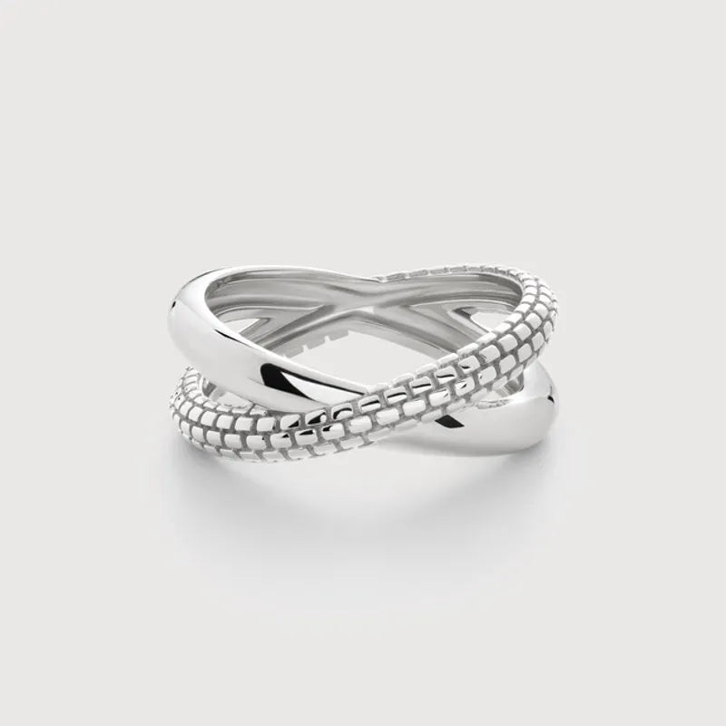 Sterling Silver Heirloom Crossover Ring