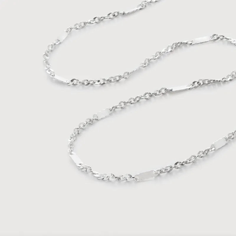 White Gold Shimmer Chain Bracelet