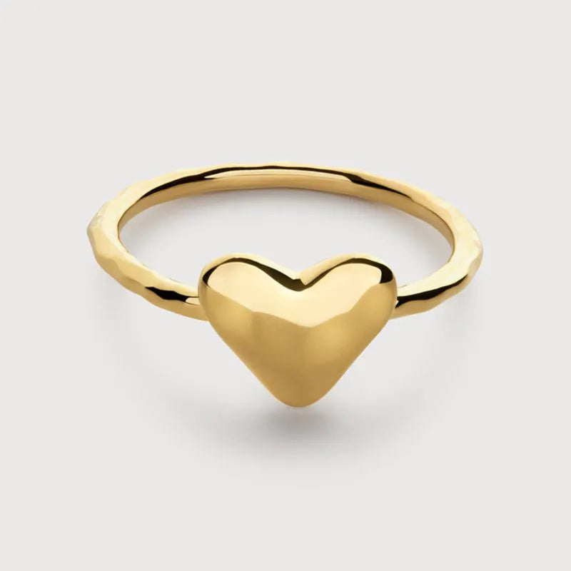 Gold Vermeil Heart Stacking Ring