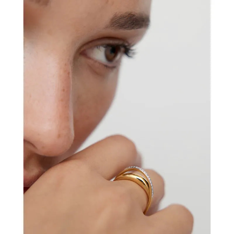 Gold Vermeil Nura Wrap Diamond Ring - Lab Grown Diamond