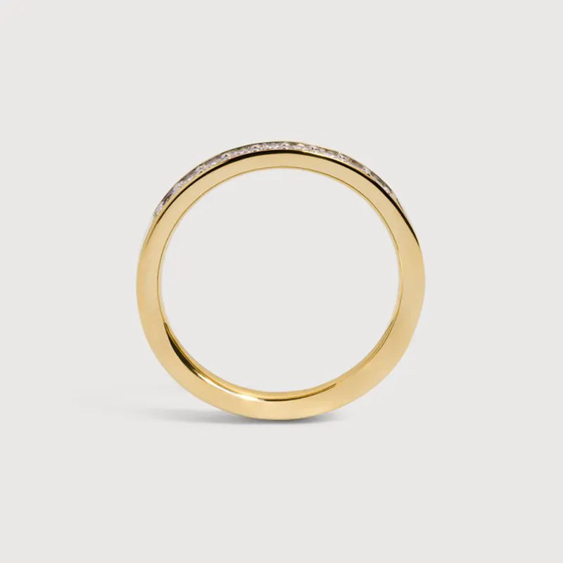 Gold Vermeil Essential Pavé Diamond Ring - Lab Grown Diamond