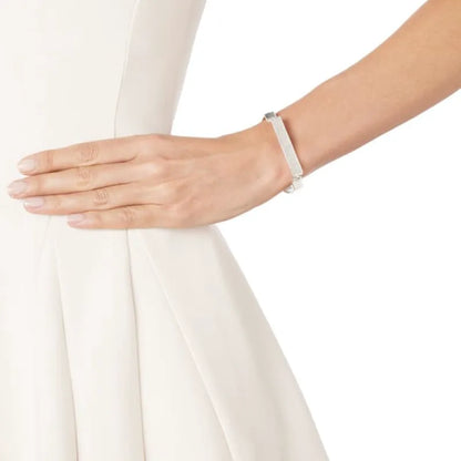 Sterling Silver Signature Diamond Bangle - Diamond