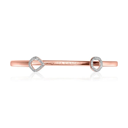 Rose Gold Vermeil Riva Mini Kite and Mini Circle Diamond Cuff - Diamond