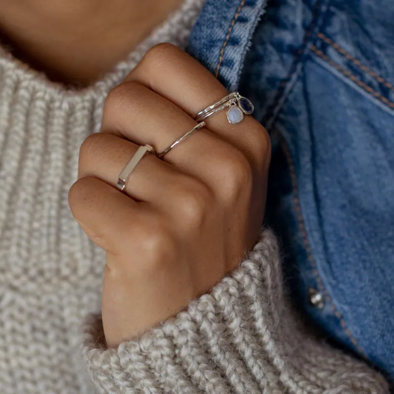 Sterling Silver MV Siren™ Hammered Ring
