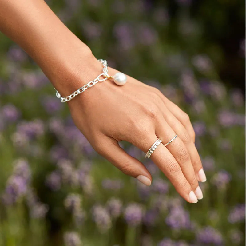 Sterling Silver MV Siren™ Hammered Ring