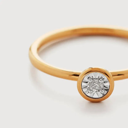 Gold Vermeil Diamond Essential Ring - Diamond
