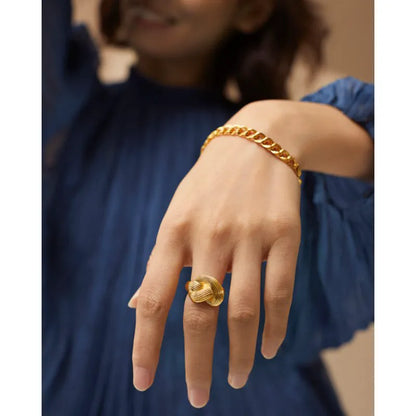 Gold Vermeil Groove Chunky Knot Ring
