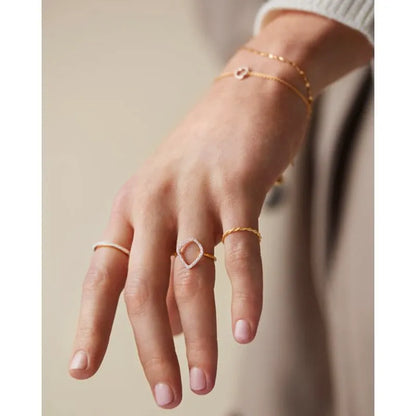 Gold Vermeil Diamond Eternity Ring 0.8mm - Diamond