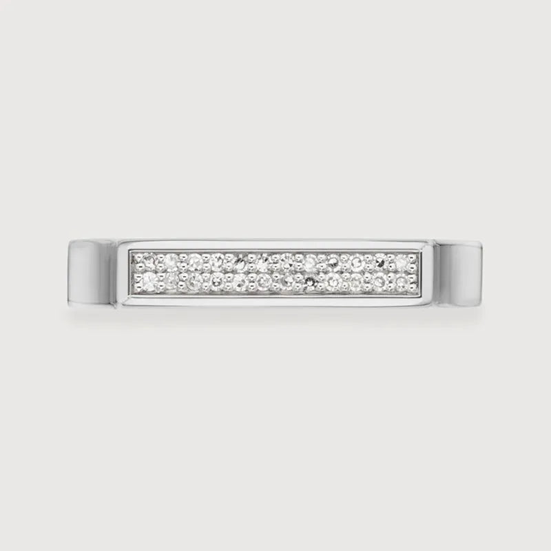 Sterling Silver Signature Diamond Ring - Diamond