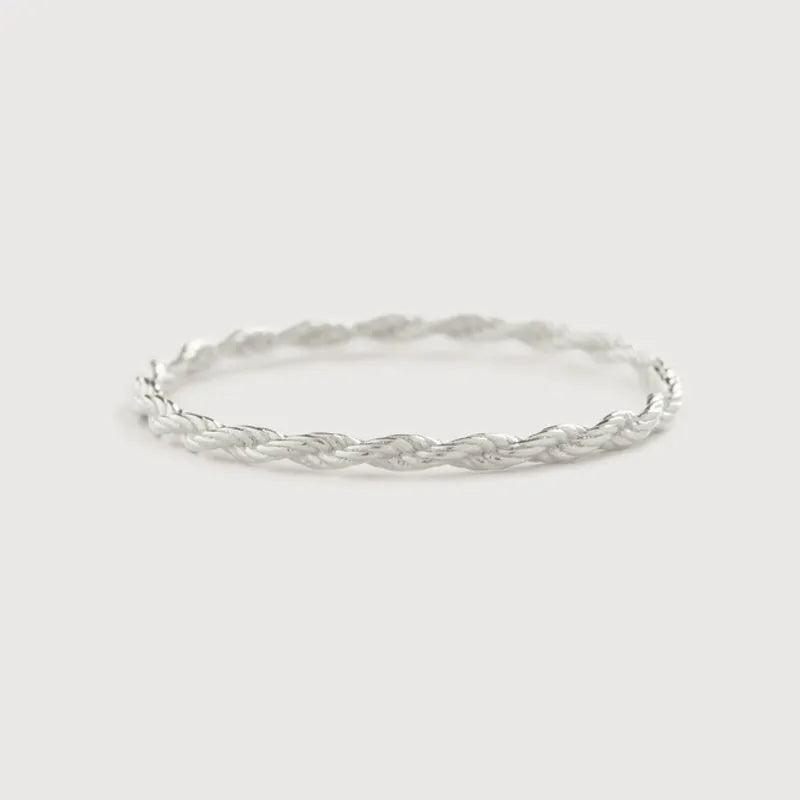 Sterling Silver Corda Slim Ring