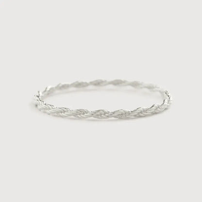 Sterling Silver Corda Slim Ring