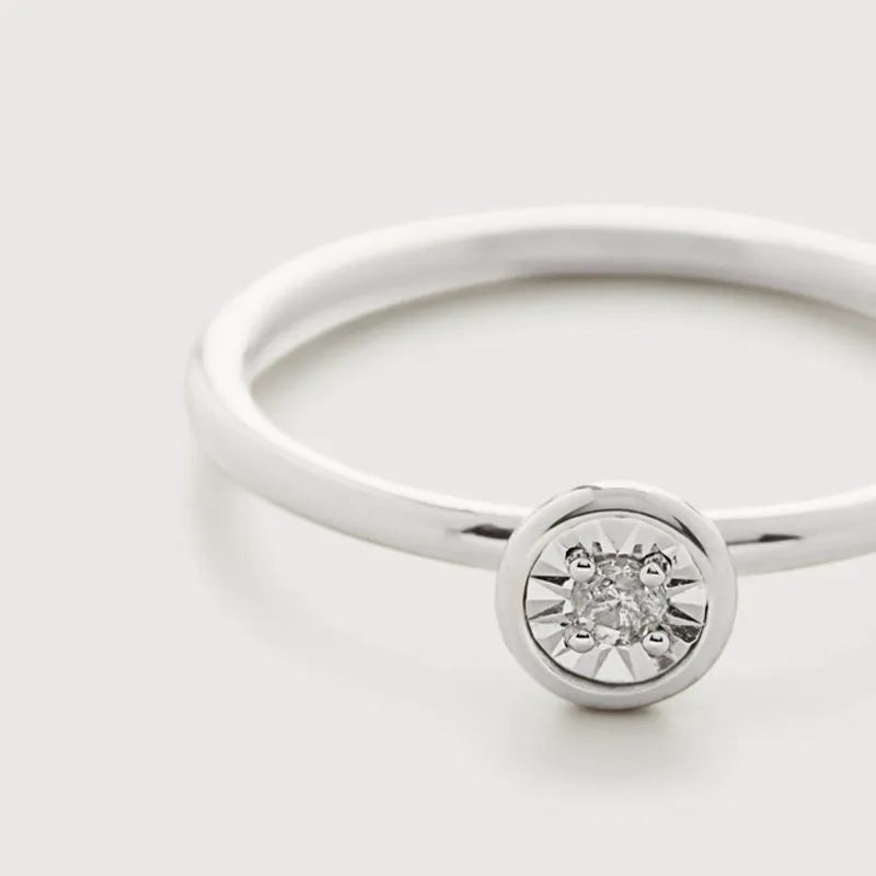 Sterling Silver Diamond Essential Ring - Diamond