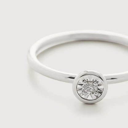 Sterling Silver Diamond Essential Ring - Diamond