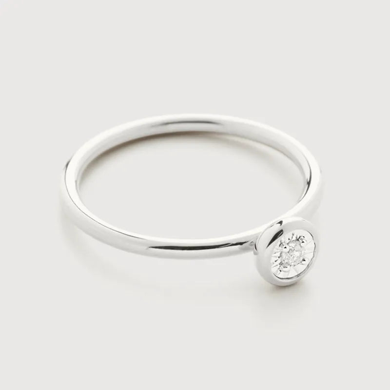Sterling Silver Diamond Essential Ring - Diamond
