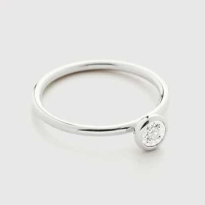 Sterling Silver Diamond Essential Ring - Diamond