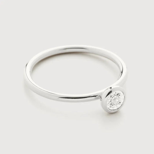 Sterling Silver Diamond Essential Ring - Diamond