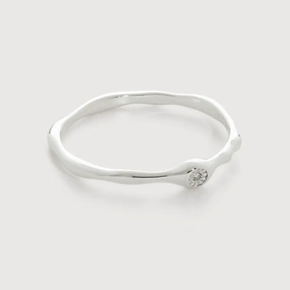 Sterling Silver MV Siren™ Mini Diamond Stacking Ring