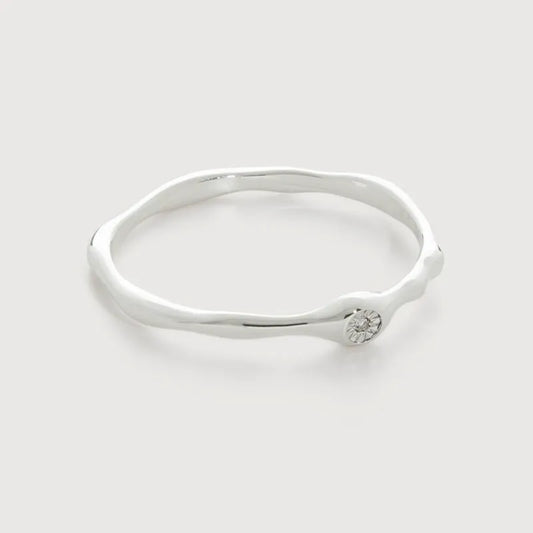Sterling Silver MV Siren™ Mini Diamond Stacking Ring