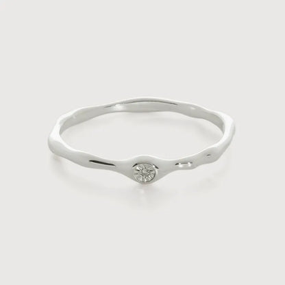 Sterling Silver MV Siren™ Mini Diamond Stacking Ring
