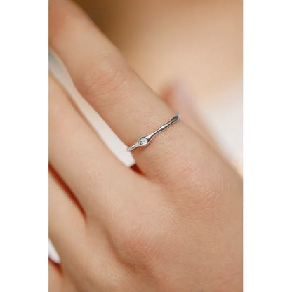 Sterling Silver MV Siren™ Mini Diamond Stacking Ring