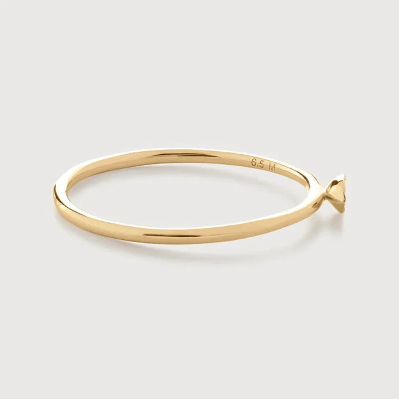 Gold Diamond Marquise Stacking Ring - Diamond