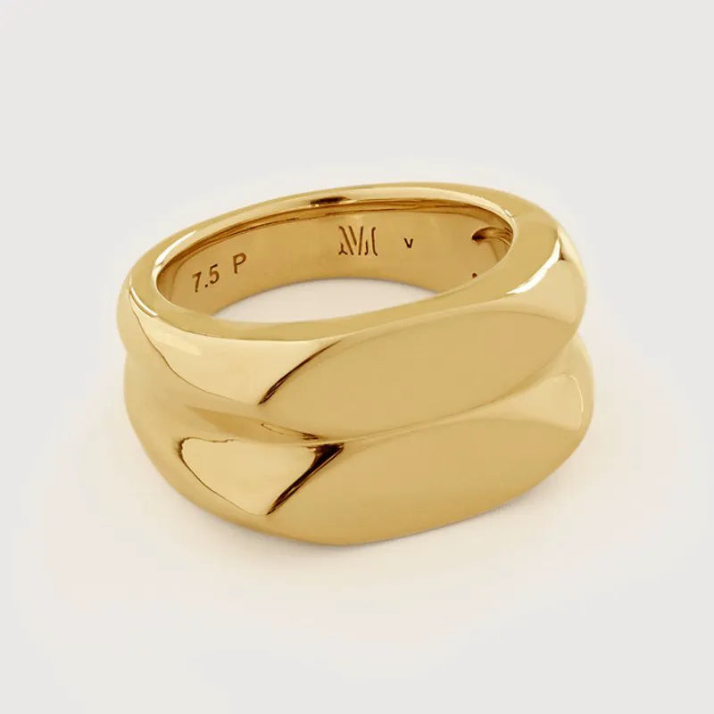 Gold Vermeil Havana Double Ring