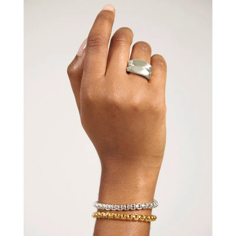 Sterling Silver Havana Double Ring