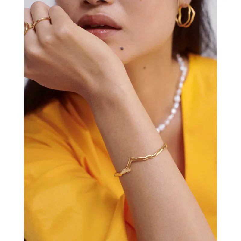 Gold Vermeil Wishbone Bangle