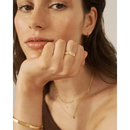 Gold Vermeil Diamond Essential Band Ring - Diamond