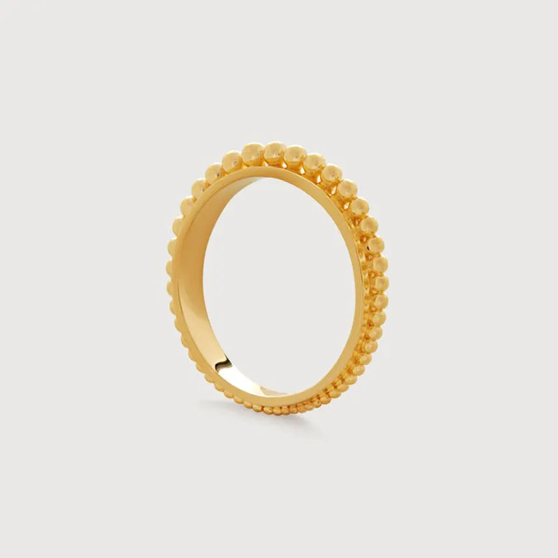Gold Vermeil Deia Beaded Stacking Ring