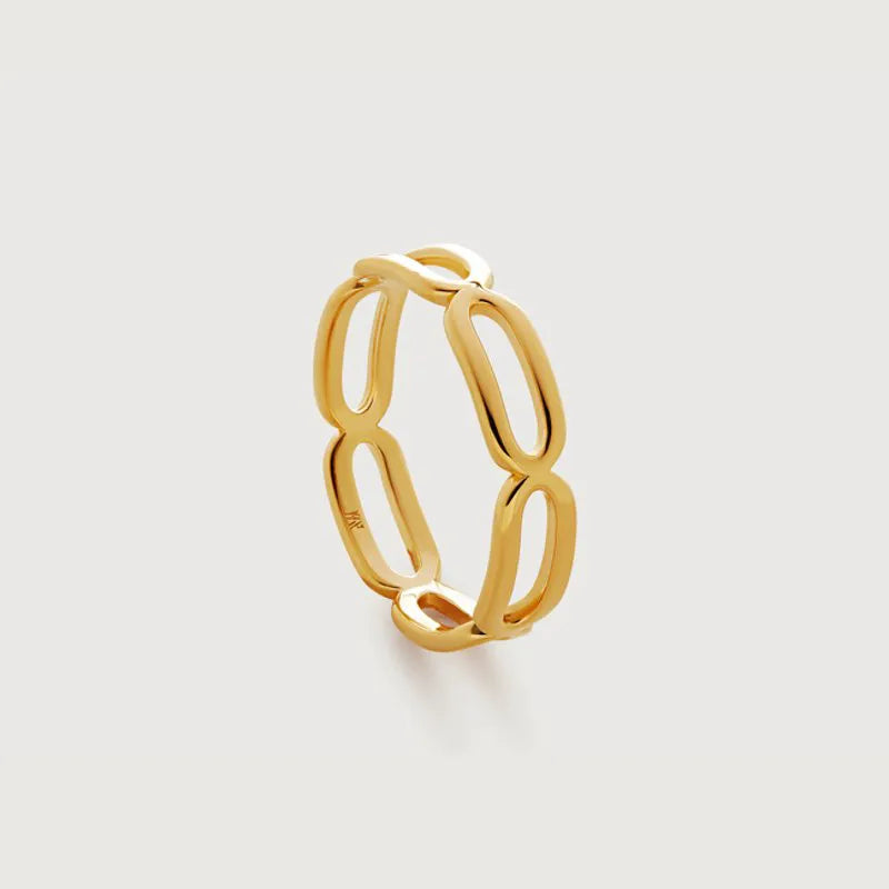 Gold Vermeil Paperclip Stacking Ring