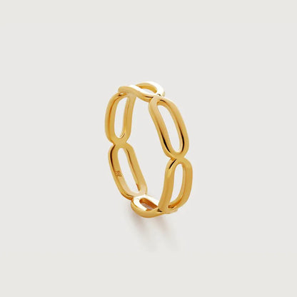 Gold Vermeil Paperclip Stacking Ring
