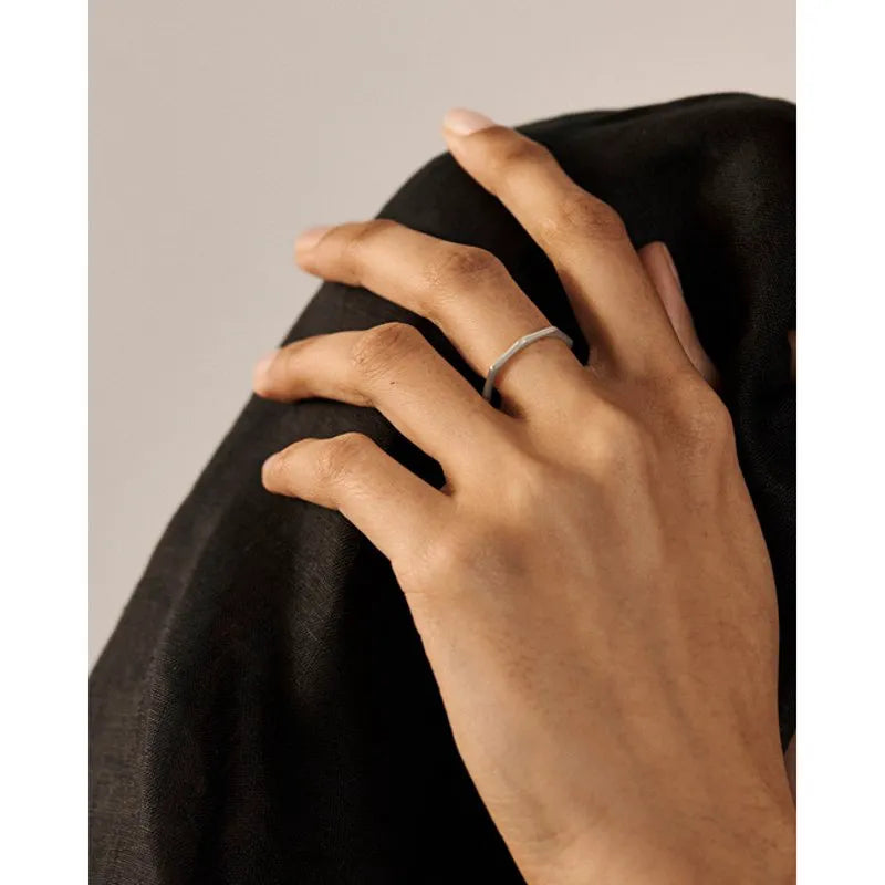 Sterling Silver Octagon Stacking Ring