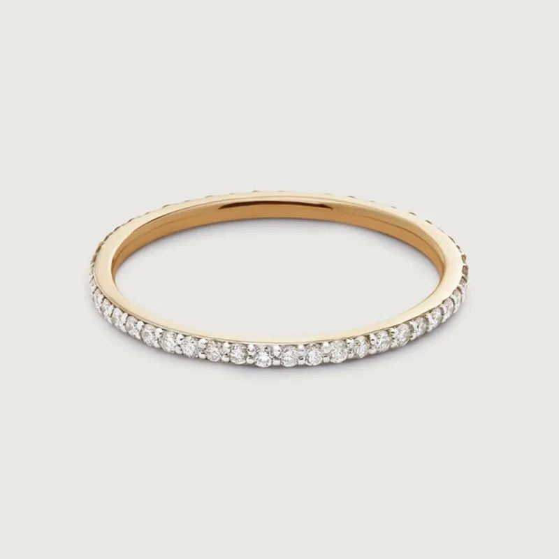 Gold Diamond Eternity Ring 1.1mm - Lab Grown Diamond