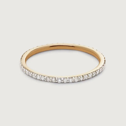 Gold Diamond Eternity Ring 1.1mm - Lab Grown Diamond