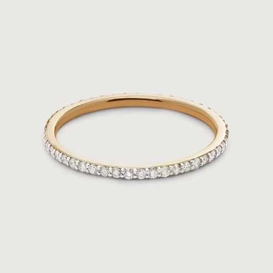 Gold Diamond Eternity Ring 1.1mm - Lab Grown Diamond