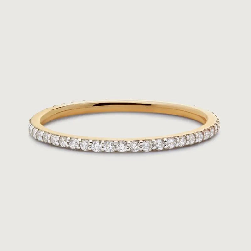 Gold Diamond Eternity Ring 1.1mm - Lab Grown Diamond