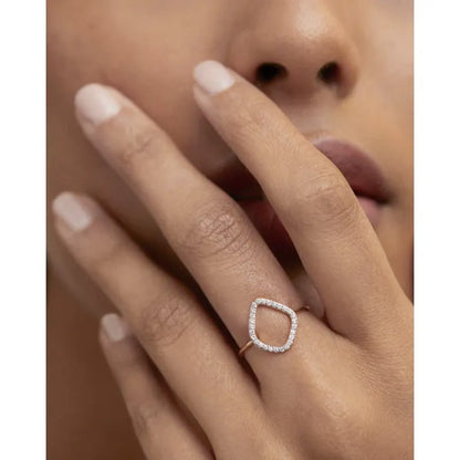 Gold Mini Riva Kite Diamond Ring - Lab Grown Diamond