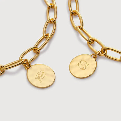 Gold Vermeil Havana Oval Charm Bracelet