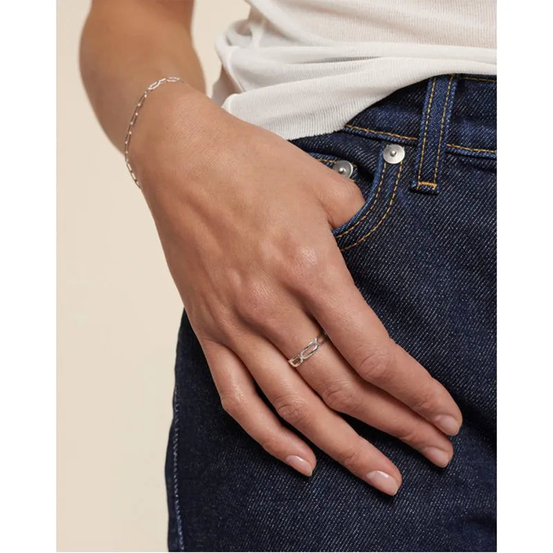 Sterling Silver Paperclip Stacking Ring