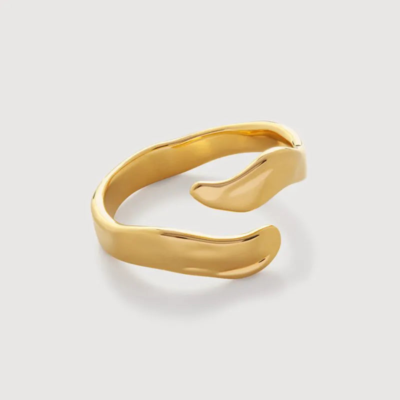 Gold Vermeil Wave Wrap Ring