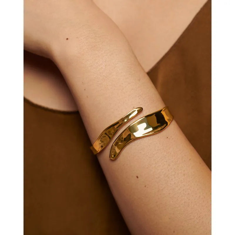 Gold Vermeil Wave Wrap Cuff