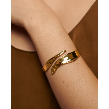 Gold Vermeil Wave Wrap Cuff