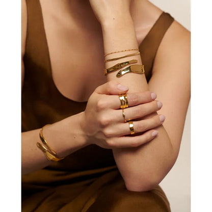 Gold Vermeil Wave Wrap Cuff