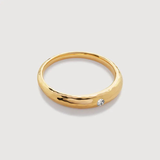 Gold Vermeil Deia Diamond Ring - Lab Grown Diamond