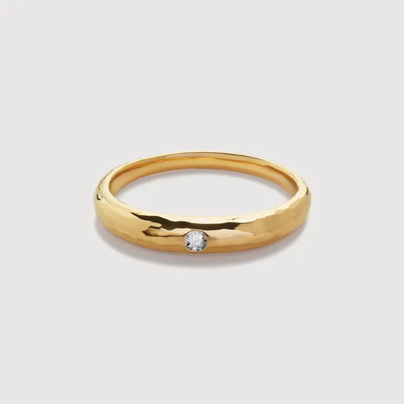 Gold Vermeil Deia Diamond Ring - Lab Grown Diamond