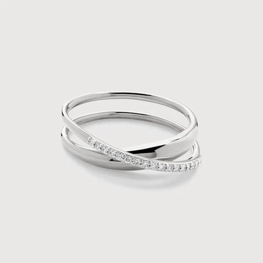 Sterling Silver Nura Wrap Diamond Ring - Lab Grown Diamond