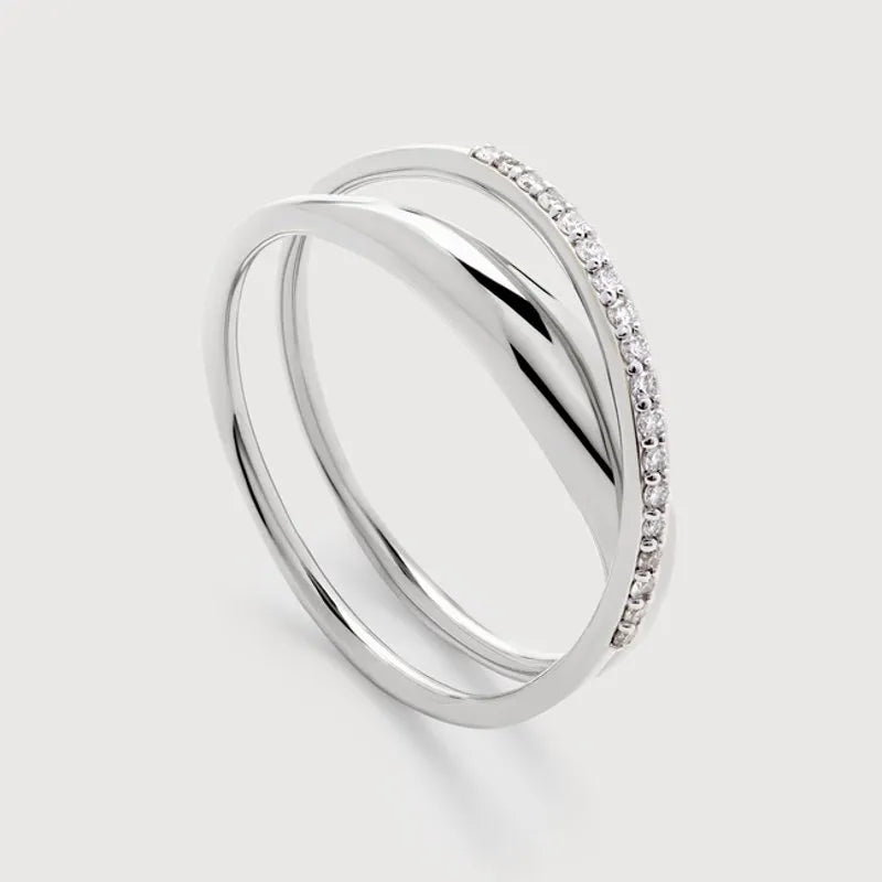 Sterling Silver Nura Wrap Diamond Ring - Lab Grown Diamond